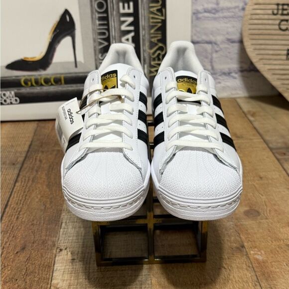 ADIDAS SUPERSTAR ADV SHOES W GOLD TREFOIL LOGO NWT - Picture 5 of 13